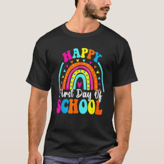 T-shirt Retour À L'École Drôle Joyeux Premier Jour D'École