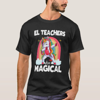 T-shirt Retour À L'École El Teacher Squad Unicorn Magique