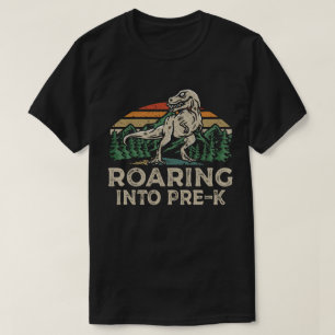 T-shirt Retour À L'École En Dinosaure Pré-K
