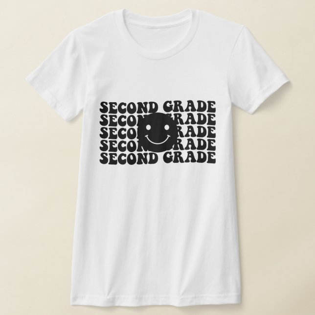 T-shirt Retour à l'école Enseignant de deuxième année (Poser)