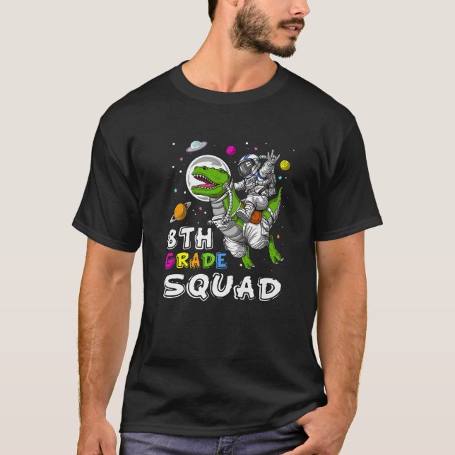 T-shirt Retour À L'École - Enseignant De L'Équipe Dinosaur (Devant)