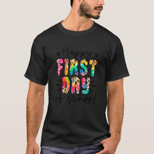 T-shirt Retour à l'école Enseignant Élève Heureux Premier