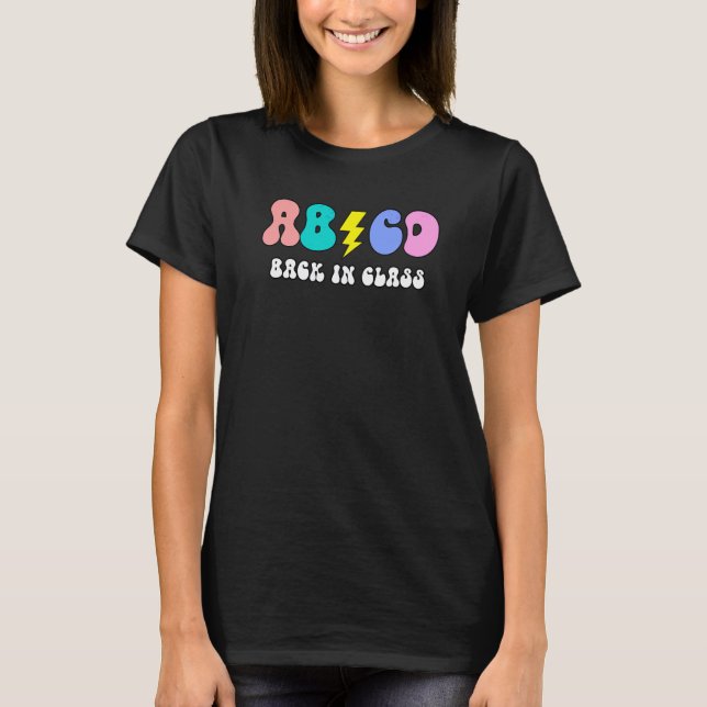 T-shirt Retour à l'école Enseignant Élèves Groovy Abcd Ret (Devant)