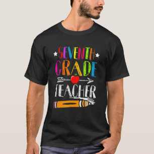 T-shirt Retour À L'École Enseignant Étudiant De Septième A