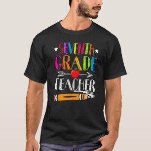 T-shirt Retour À L'École Enseignant Étudiant De Septième A