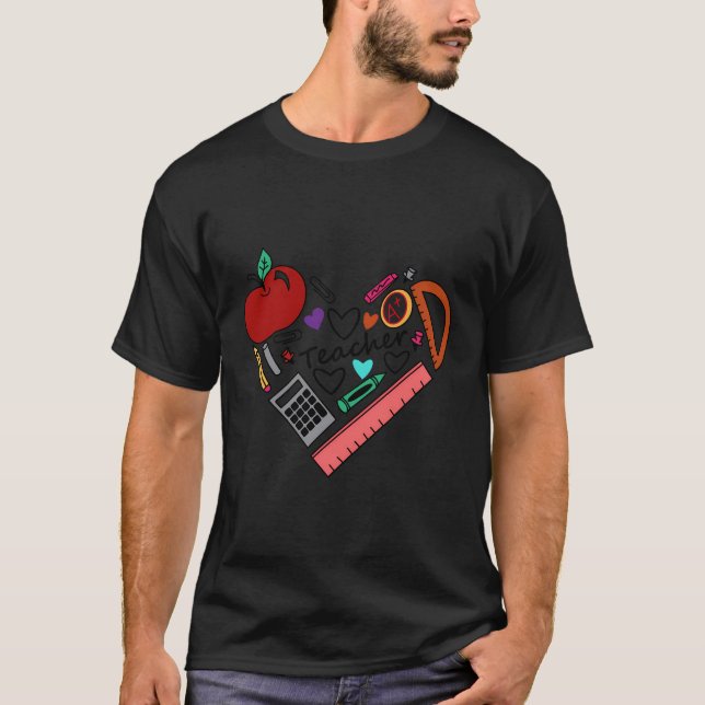 T-shirt Retour À L'École Enseignant Idées Cadeau Enseigner (Devant)