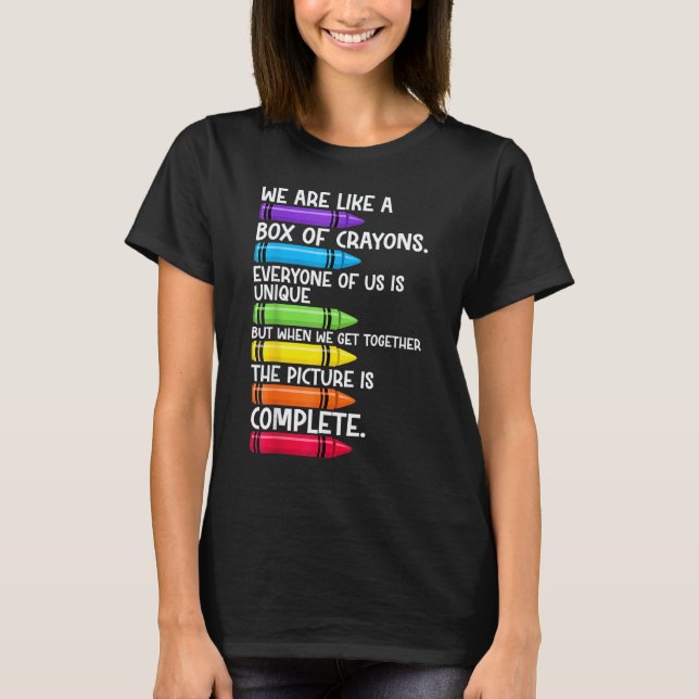 T-shirt Retour à l'école Enseignant Nous sommes comme une  (Devant)