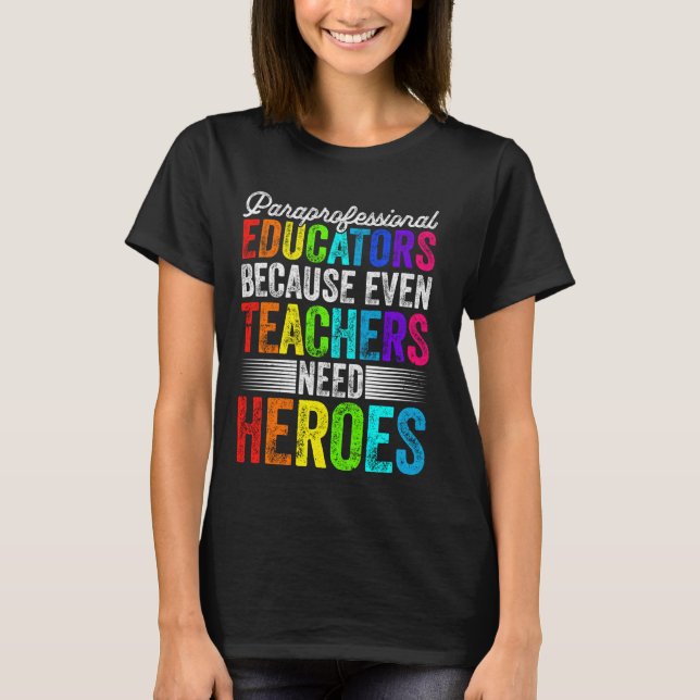 T-shirt Retour À L'École Enseignant Paraprofessionnel Funn (Devant)