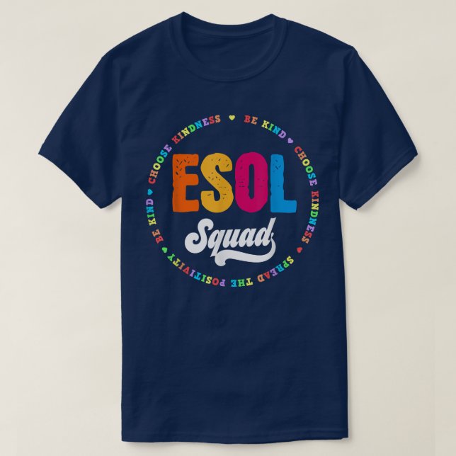 T-shirt Retour à l'école Enseignants Étudiants Cute ESOL S (Design devant)