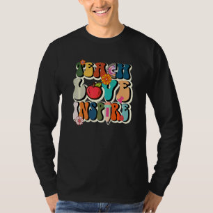 T-shirt Retour à l'école Enseigner Amour Inspire Rétro Ens