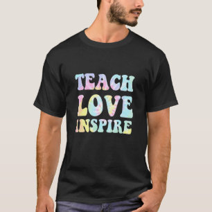 T-shirt Retour à l'école Enseigner Amour Inspirer Enseigna