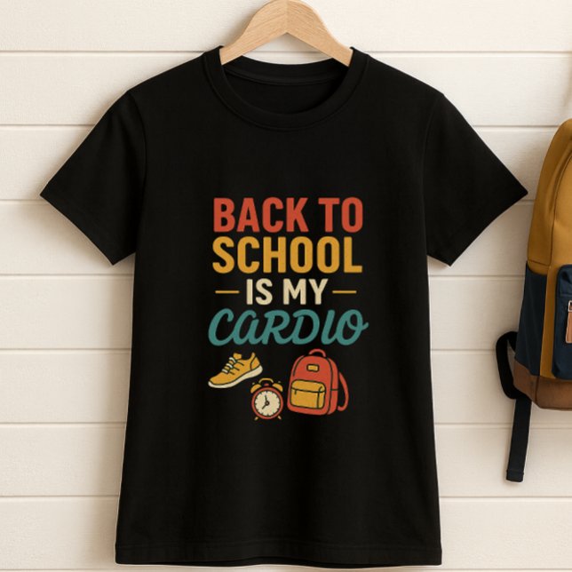 T-shirt Retour à l'école est mon cardio, drôle de matin pa (Créateur téléchargé)