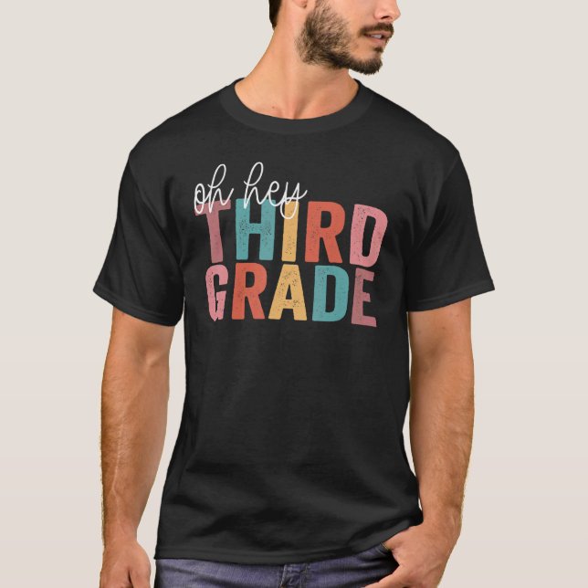 T-shirt Retour À L'École Étudiants Enseignant Oh Hey 3e Tr (Devant)