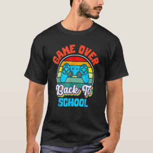 T-shirt Retour à l'école Fin du jeu Professeur Élève Cont