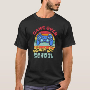 T-shirt Retour à l'école Fin du jeu Professeur Élève Cont