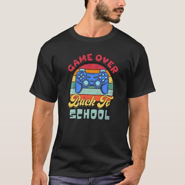 T-shirt Retour à l'école  Fin du jeu Professeur Élève Cont (Devant)
