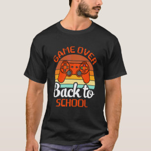 T-shirt Retour à l'école Fin du jeu Professeur Élève Cont