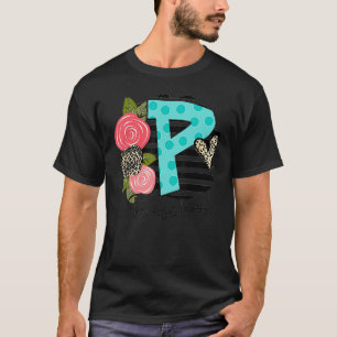 T-shirt Retour À L'École Fleur Et Typographie Thé Préscola