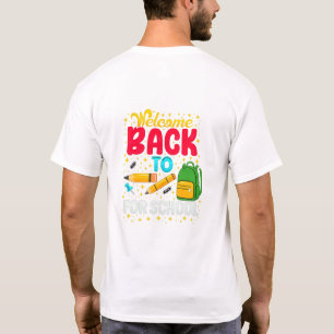 T-shirt Retour à l'école   Fournitures   Décoration   Inco