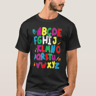 T-shirt Retour à l'école Hi Alphabet Préscolaire Maternell