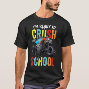 T-shirt Retour À L'École Je Suis Prêt À Écraser Le Monste