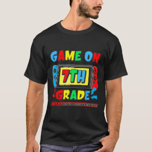 T-shirt Retour à l'école jeu activé 7e année drôle gamer e