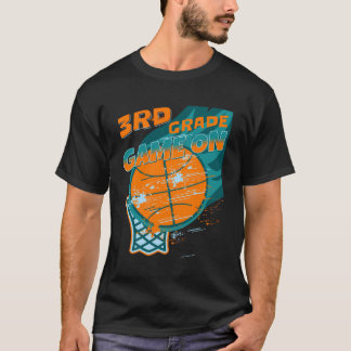T-shirt Retour À L'École Jeu Sur Basketbal Élève De 3E Ann