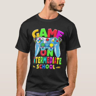 T-shirt Retour À L'École Jeu Sur La Vidéo Intermédiaire De