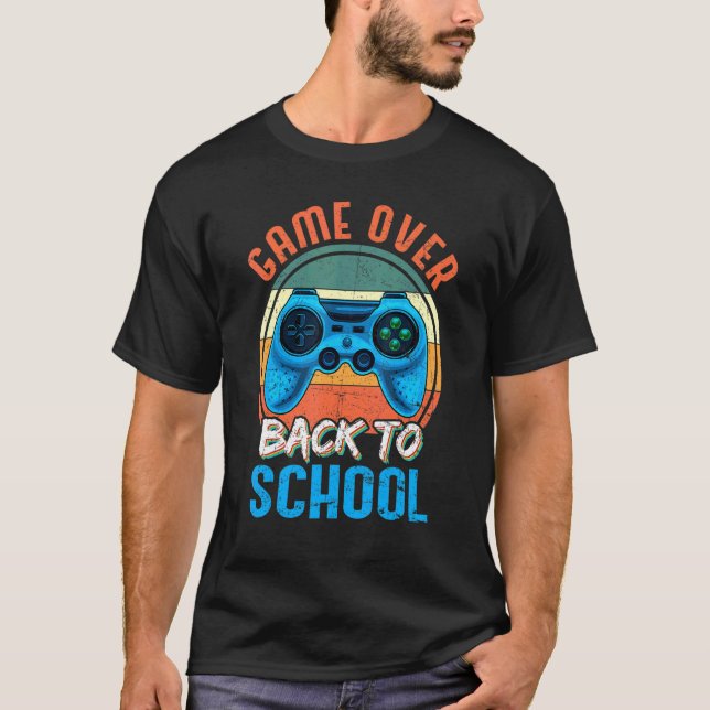 T-shirt Retour À L'École Jeu Sur Le Contrôle Des Étudiants (Devant)