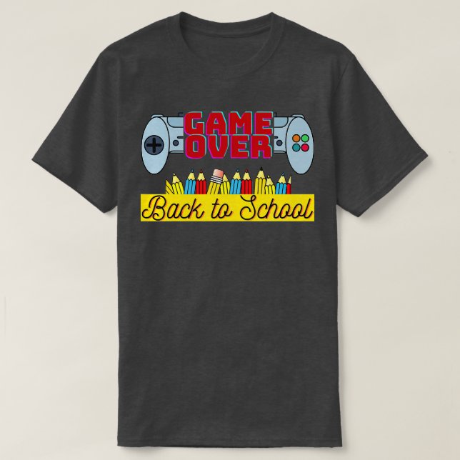 T-shirt Retour À L'École, Jeu Sur Le Contrôle Étudiant Ens (Design devant)