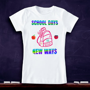 T-Shirt Retour à l'école, Journées scolaires Nouvelles faç