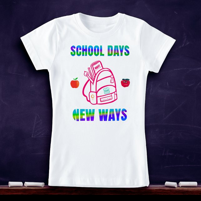 T-Shirt Retour à l'école, Journées scolaires Nouvelles faç (Créateur téléchargé)