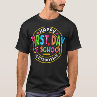 T-shirt Retour à l'école Joyeux Premier Jour d'école