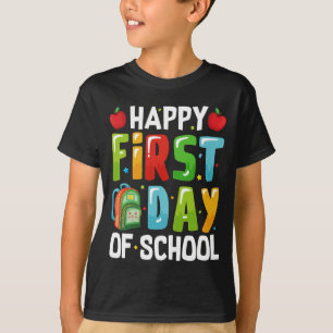 T-shirt Retour à l'école Joyeux premier jour d'école garço