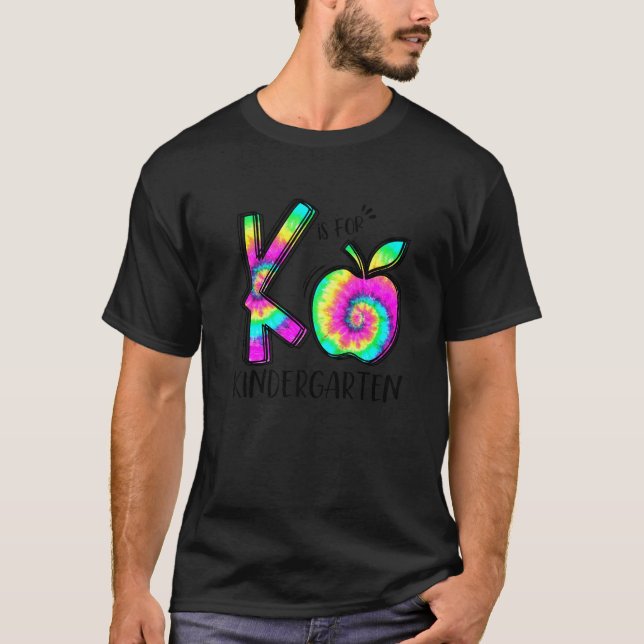 T-shirt Retour à l'école K est pour l'enseignant de matern (Devant)