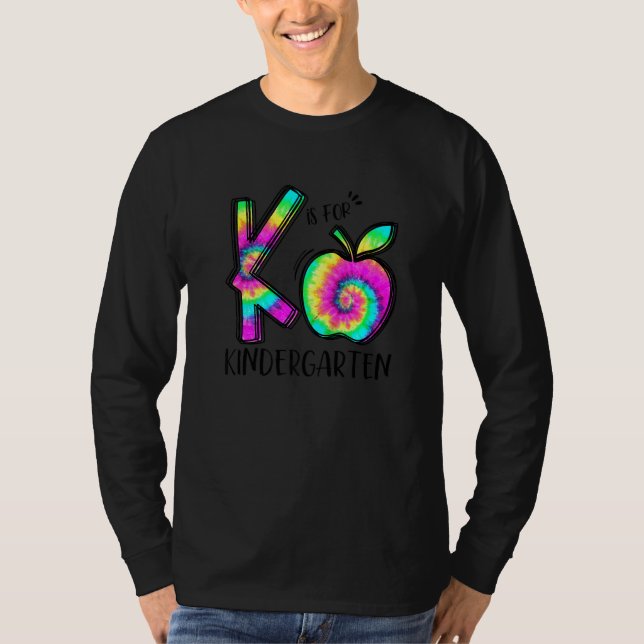 T-shirt Retour à l'école K est pour l'enseignant de matern (Devant)