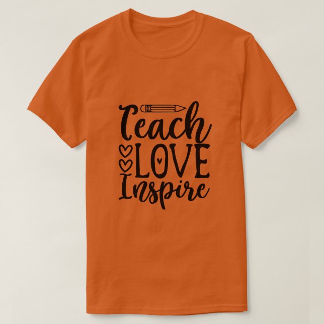 T-shirt Retour à l'école l'amour inspiré (Design devant)