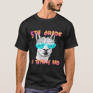 T-shirt Retour à l'école Llama 5e année Professeur de nive