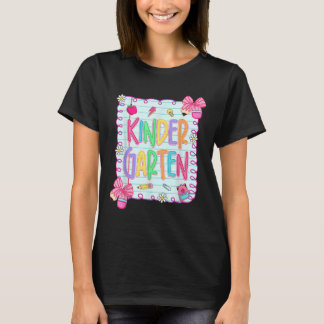 T-shirt Retour à l'école Maternelle Coquette Crayon Arc Te
