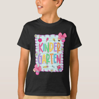 T-shirt Retour à l'école Maternelle Coquette Crayon Nœud P