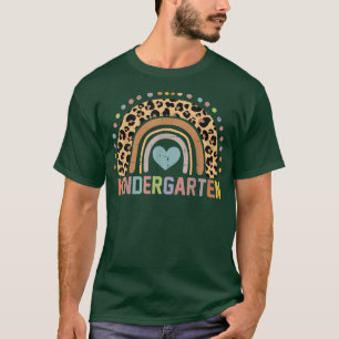 T-shirt Retour À L'École Maternelle Rainbow Leopard Teache