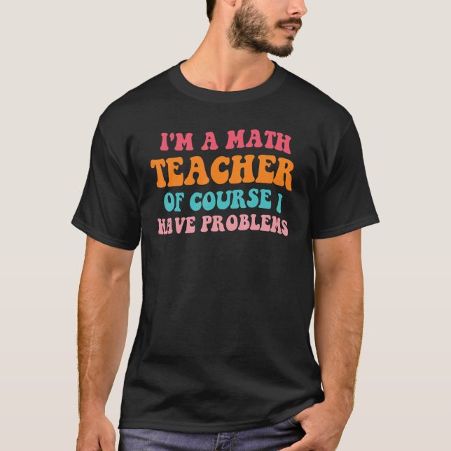 T-shirt Retour à l'école   Math   Professeurs Rétro Mathém (Devant)