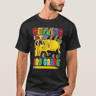 T-shirt Retour À L'École Mélangeur Camion En 3e Année