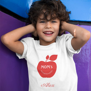 T-shirt Retour à l'école mère homeschool nom enfant