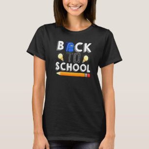 T-shirt Retour à l'école Mignon Premier Jour d'École Élève