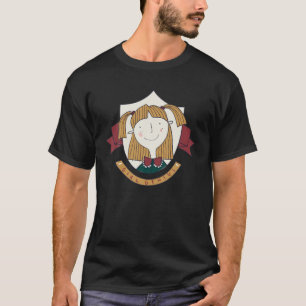 T-shirt Retour À L'École Mignonne Visage Souriant Fille Ge