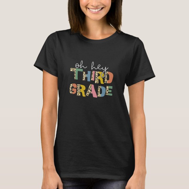 T-shirt Retour à l'école Oh Hé troisième année Premier jou (Devant)