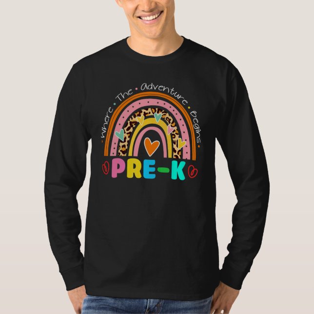 T-shirt Retour à l'école où l'aventure commence Arc-en-cie (Devant)
