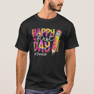 T-shirt Retour À L'École Para Vie Crayon Tie Dye Happy Fir