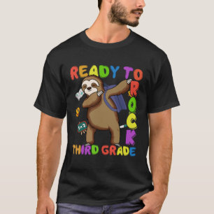 T-shirt Retour à l'école paresseux en dab 3e année garçons